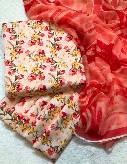 Digital Printed 3 Piece Swiss Lawn With chiffon Dupatta Collection (Unstitch)