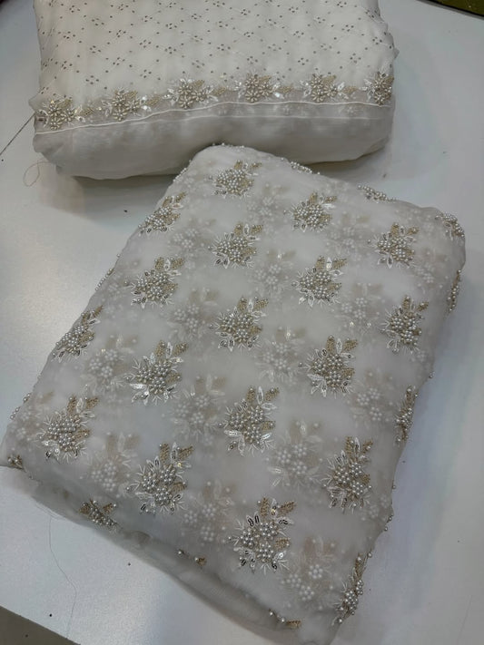 SOFT CHIFFON FINE PEARLS 3PECS(OFF-WHITE)