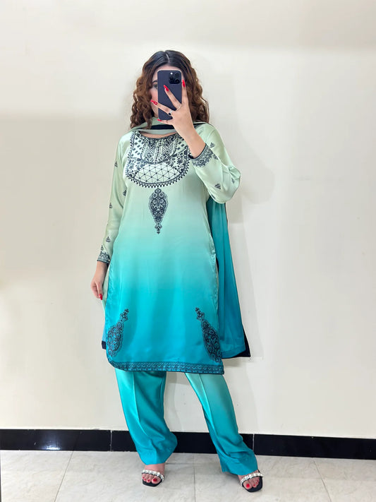 Digital Print Silk 3pcs
