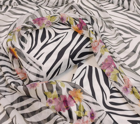 SWISS LAWN UNSTICH 3pcs(zebra)