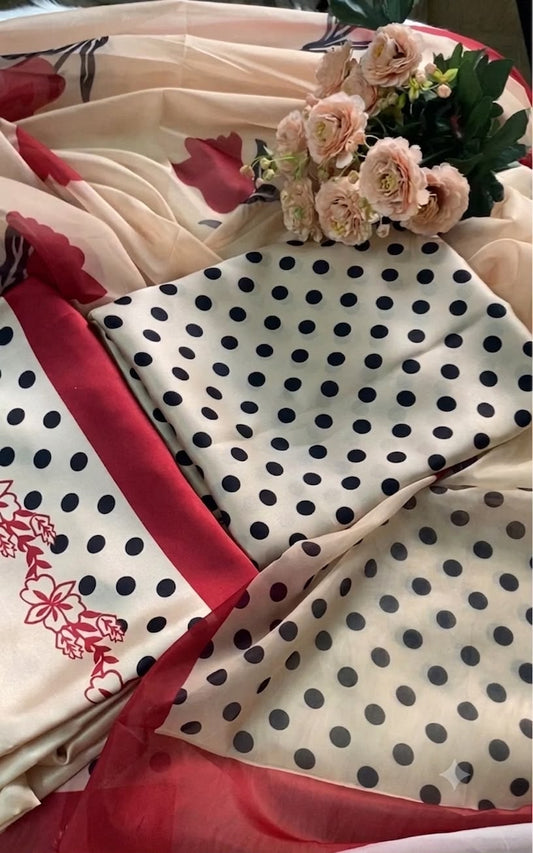DIGITAL PRINT SHALMOZE SILK 3pcs(polka-dots)