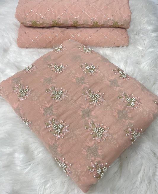 SOFT CHIFFON FINE PEARLS 3PECS