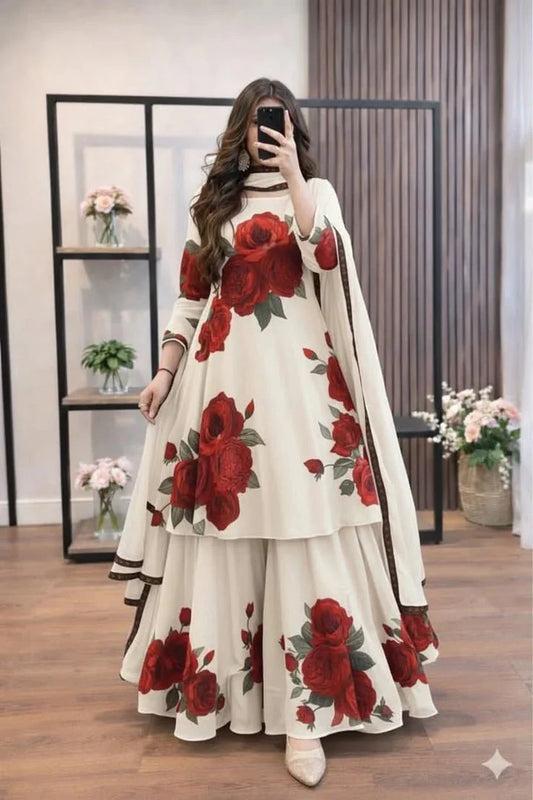 DIGITAL PRINT SHALMOZE Silk 3pcs