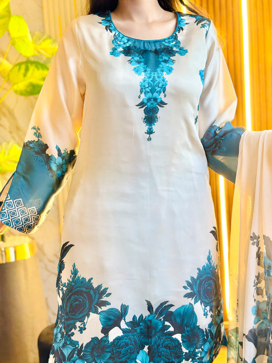 Digital print Silk 3pcs (zink phool)