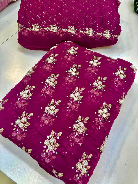 SOFT CHIFFON FINE PEARLS 3PECS(atishi)