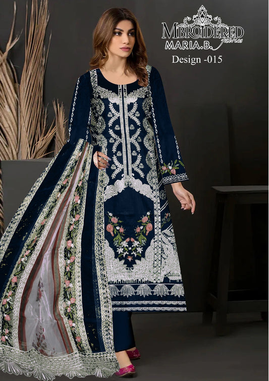 Crimson Lawn cotton Embroidery 3pcs collection unstich