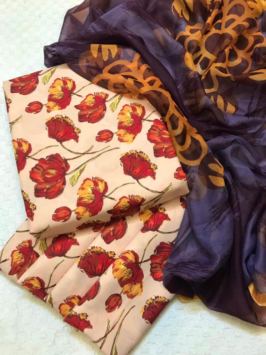 Digital Printed 3 Piece Swiss Lawn With chiffon Dupatta Collection (Unstitch)