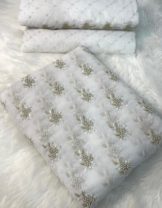 SOFT CHIFFON FINE PEARLS 3PECS(white)