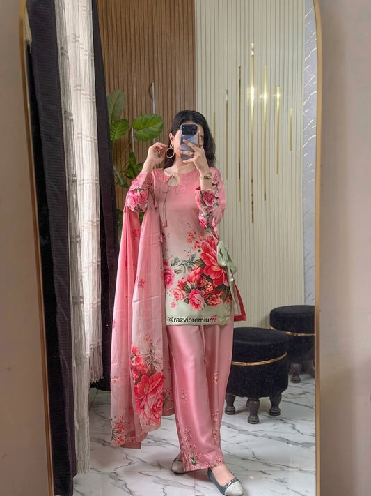 DIGITAL PRINT SHALMOZE Silk 3pcs UNSTICH (Sana Safinas)