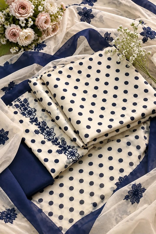 DIGITAL PRINT SHALMOZE SILK 3pcs(neavy polka)