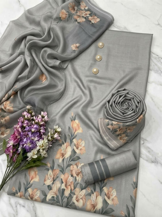 DIGITAL PRINT SHALMOZE Silk 3pcs(R-S)