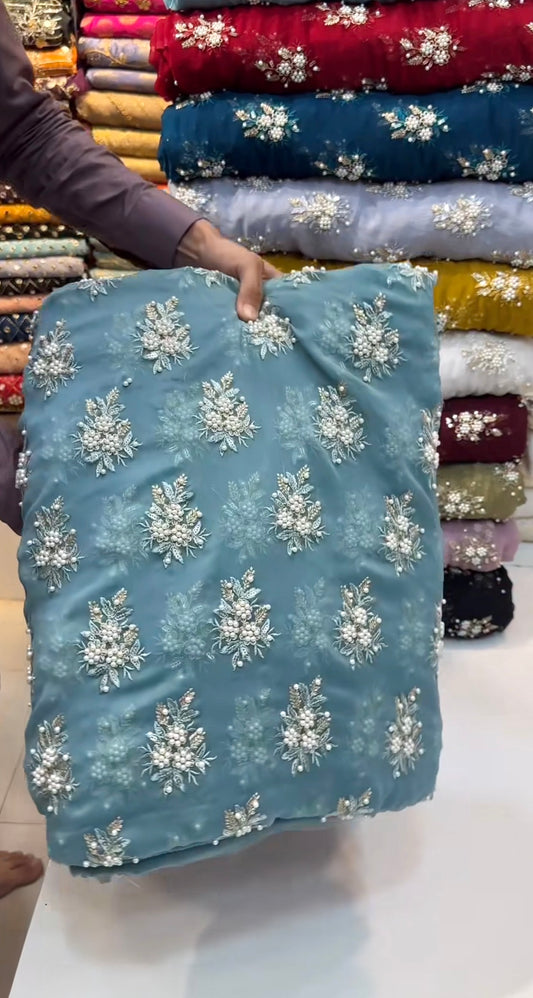 SOFT CHIFFON FINE PEARLS 3PECS(mint)