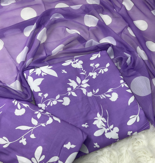 Digital Printed Swiss Lawn 3pcs(kasni)