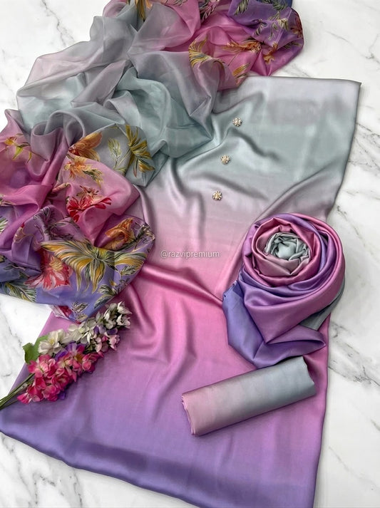 DIGITAL PRINT SHALMOZE Silk 3pcs(tie & die -m)