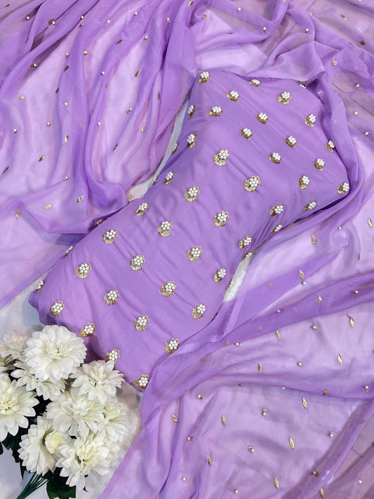 7Pearls Luxury Soft Chiffon Unstitched 3-Piece – Elegant Formal Collection (KASNI)