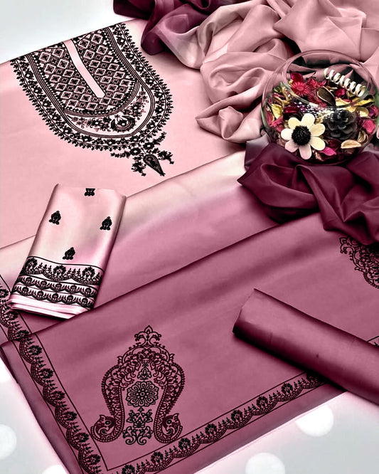 Digital print Silk 3pcs