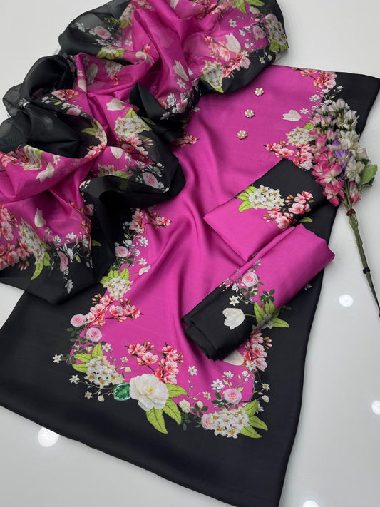 DIGITAL PRINT SHALMOZE Silk 3pcs
(lulusar-magenta)