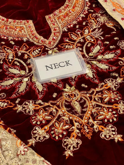 Nureh Maya velvet 3piece collection Replica