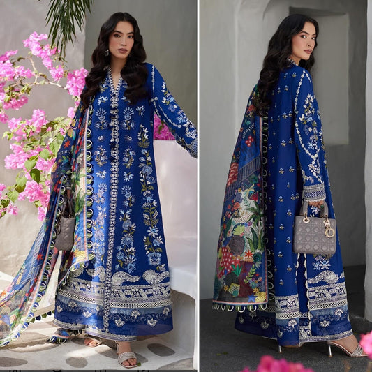 FAIZA SAQLAIN EMB LAWN 3pcs