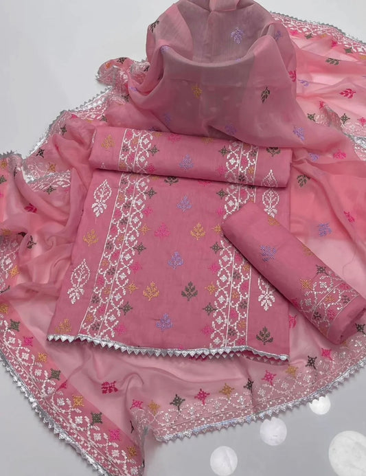 CROSSTICH EMB LAWN UNSTITCHED 3PCS COLLECTION