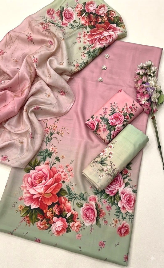 SANA SAFINAS 3pcs silk unstich dress