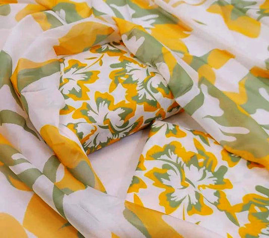 SWISS LAWN UNSTICH 3pcs(yellow & white)