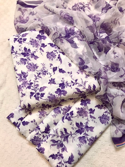 Digital Printed 3 Piece Swiss Lawn With chiffon Dupatta Collection (Unstitch)