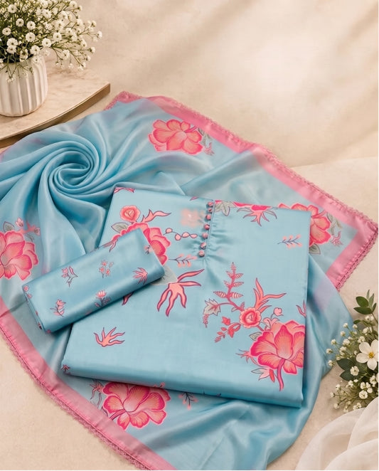 New arrival shamoze silk 3pcs unstich dress (B-N)