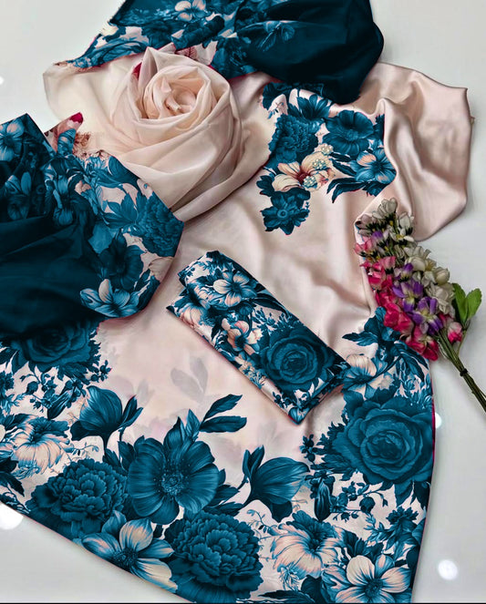 Digital print Silk 3pcs (zink phool)