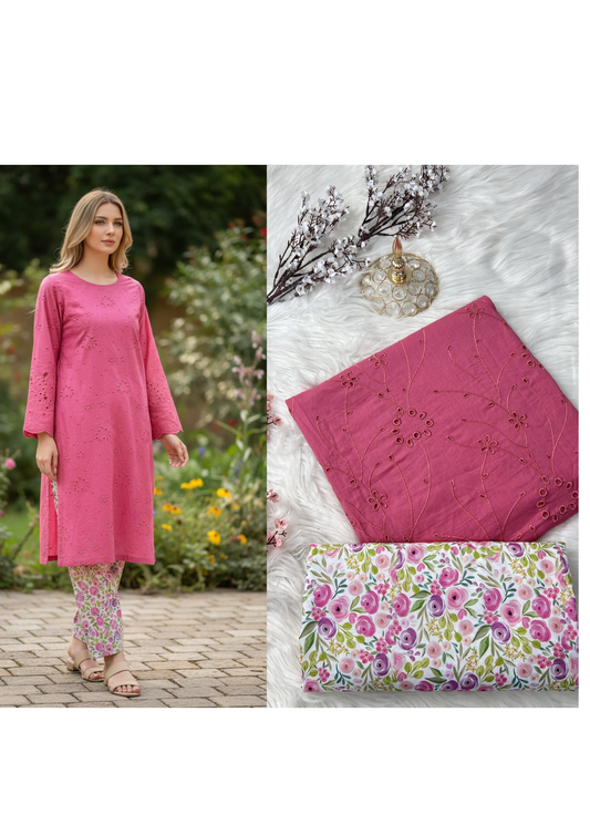 Boring Lawn Chickenkari 2 pcs Viral DRESS 👗 (roses)