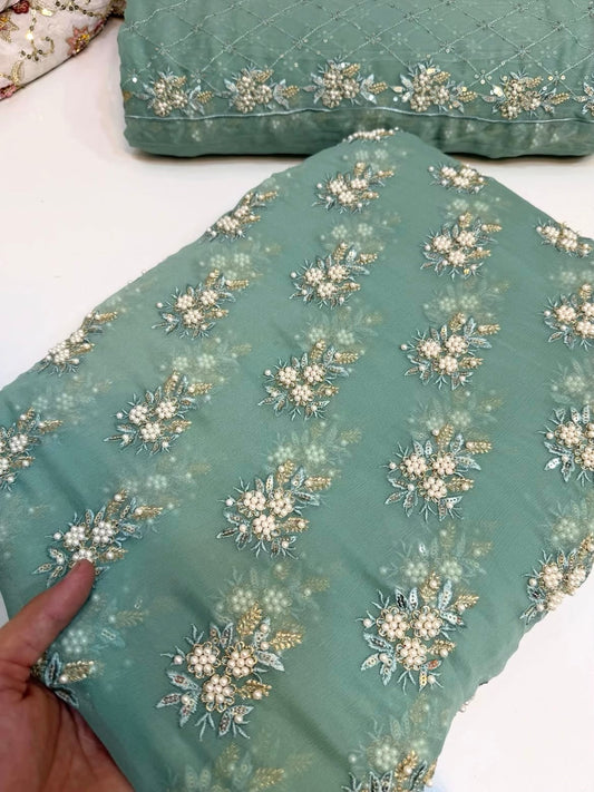 SOFT CHIFFON FINE PEARLS 3PECS(MINT green)