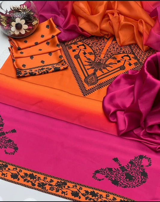 Digital print Silk 3pcs