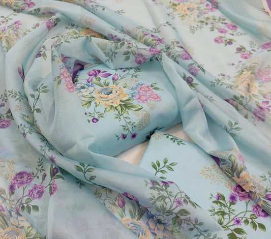 Digital Printed Swiss Lawn 3pcs(L-asmani)