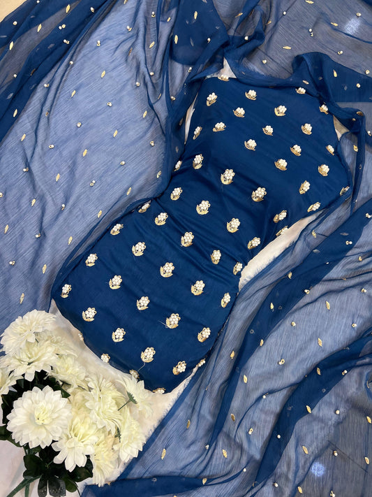 7Pearls Luxury Soft Chiffon Unstitched 3-Piece – Elegant Formal Collection (zink)