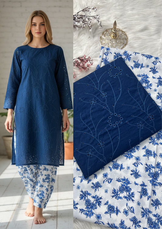 Boring Lawn Chickenkari 2 pcs Viral DRESS 👗 (blue)