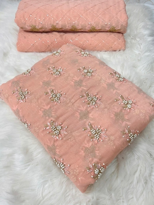 SOFT CHIFFON FINE PEARLS 3PECS