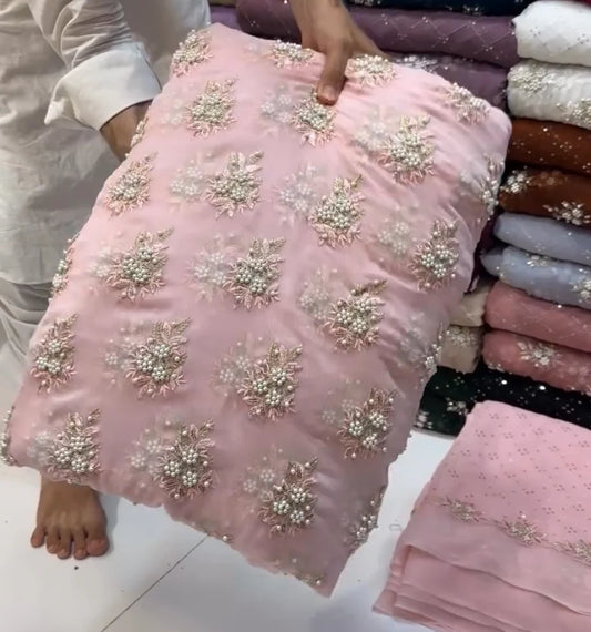 SOFT CHIFFON FINE PEARLS 3PEC (baby-pink)