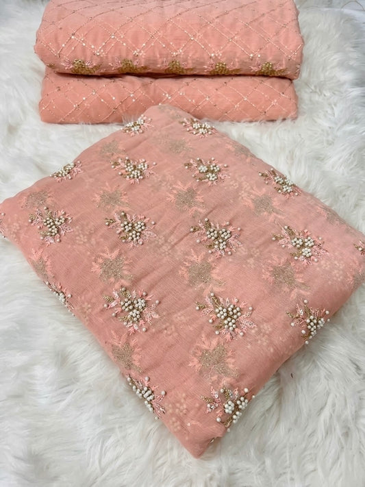 SOFT CHIFFON FINE PEARLS 3PECS