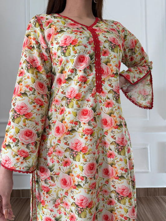 Summer Digital printed swiss lawn unstich 3pcs(pista)