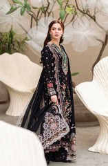 Qalamkar luxury emb lawn unstich 3piece collection