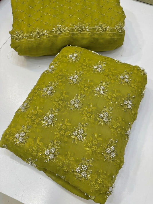 SOFT CHIFFON FINE PEARLS 3PECS(Dhani)