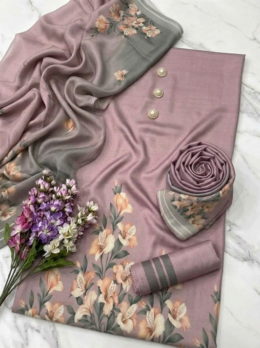 DIGITAL PRINT SHALMOZE Silk 3pcs(R-p)
