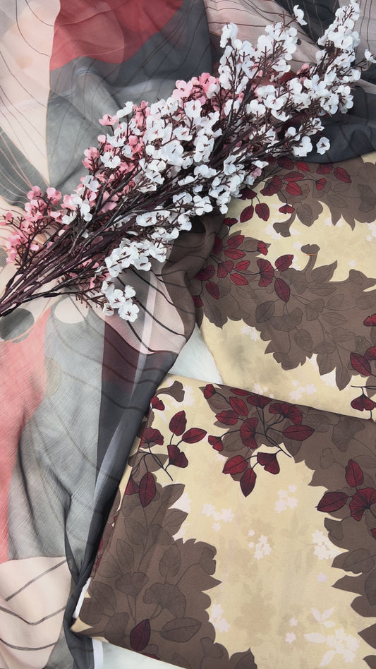 Digital Printed Swiss Lawn 3pcs